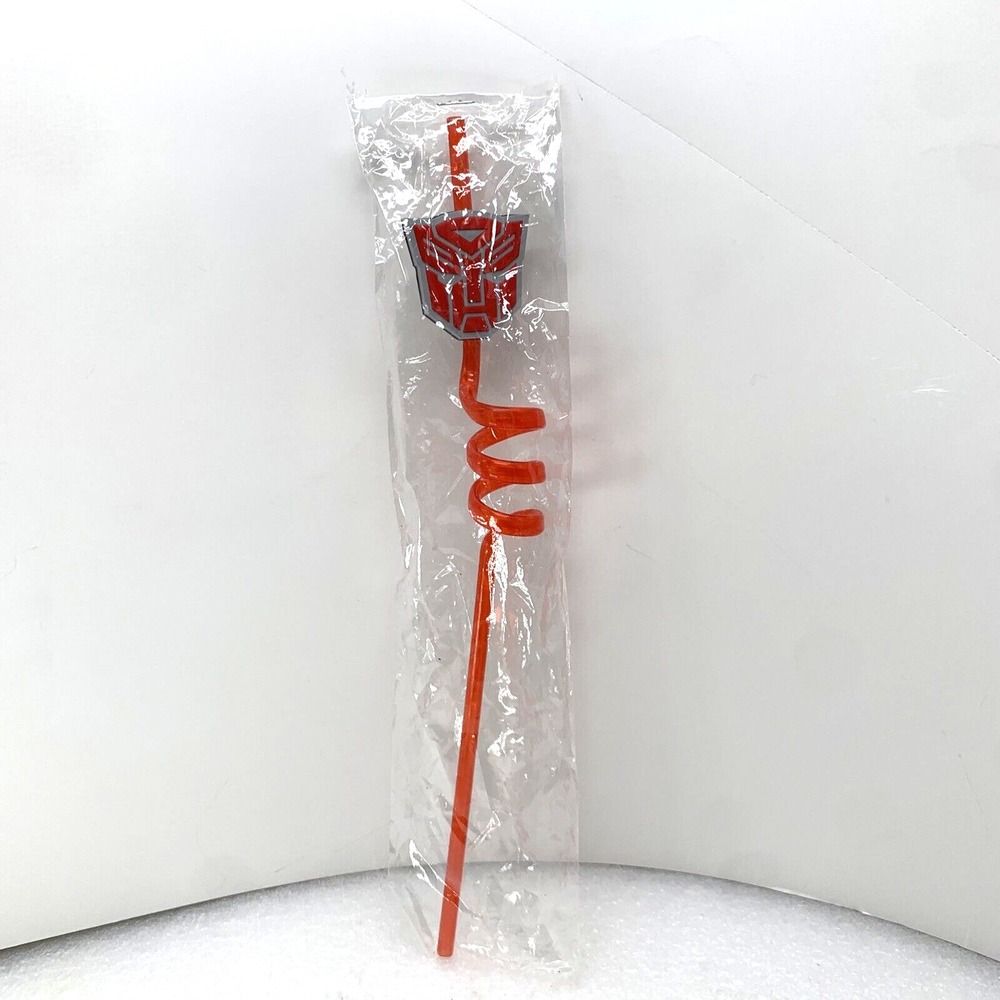 2013 Transformers Autobots Twisty‎ Red Kids Reusable Crazy Straw, Hasbro, New
